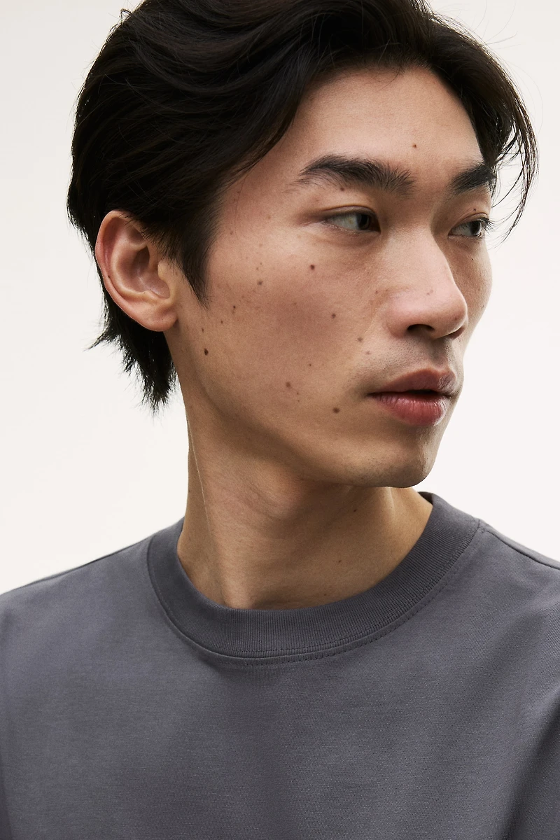 T-shirt à manches longues ample en jersey