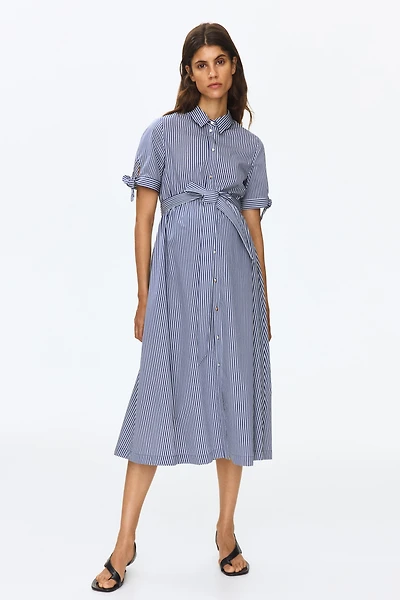 MAMA Short-Sleeved Shirt Dress