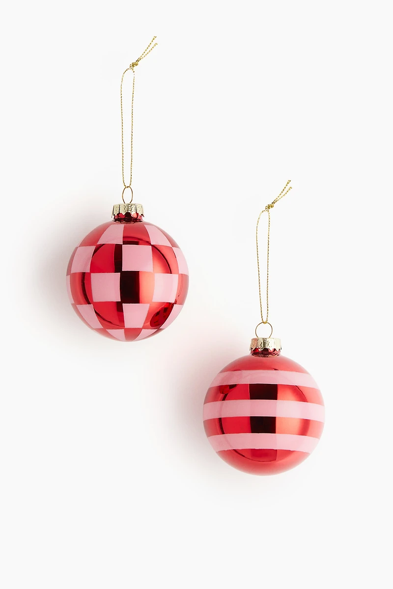 2-Pack Patterned Ornaments