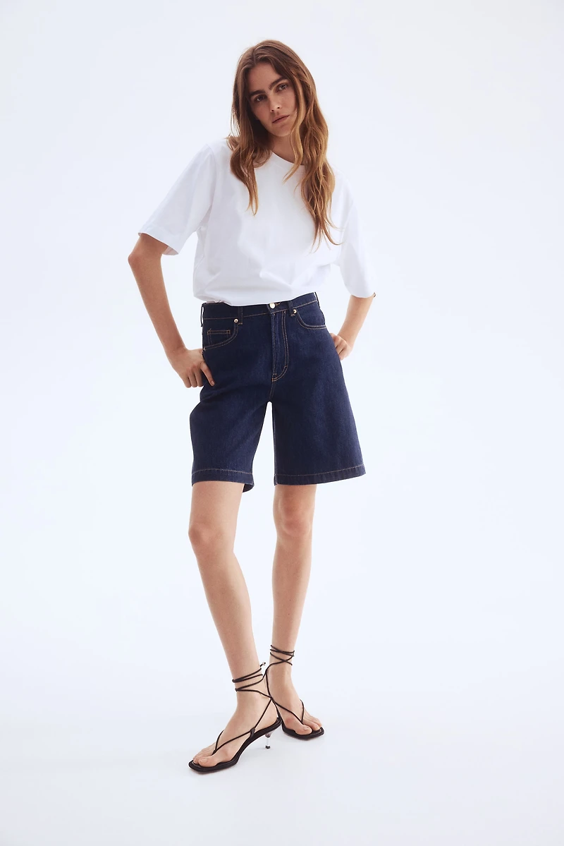 Denim Bermuda Shorts