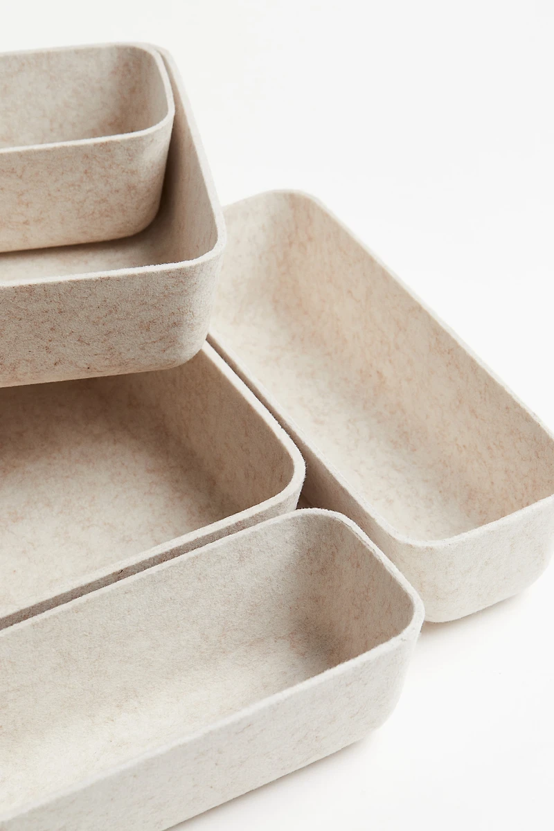 Ensemble de 7 paniers de rangement en feutre