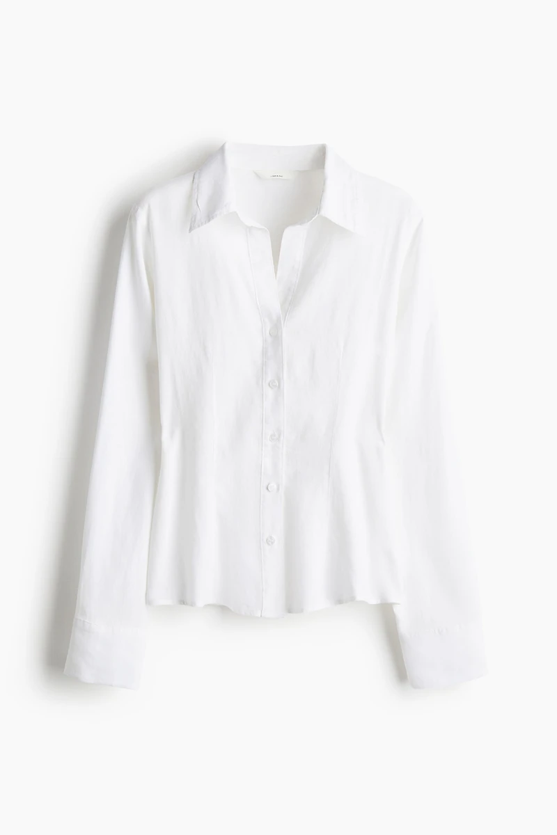 Linen-Blend Shirt