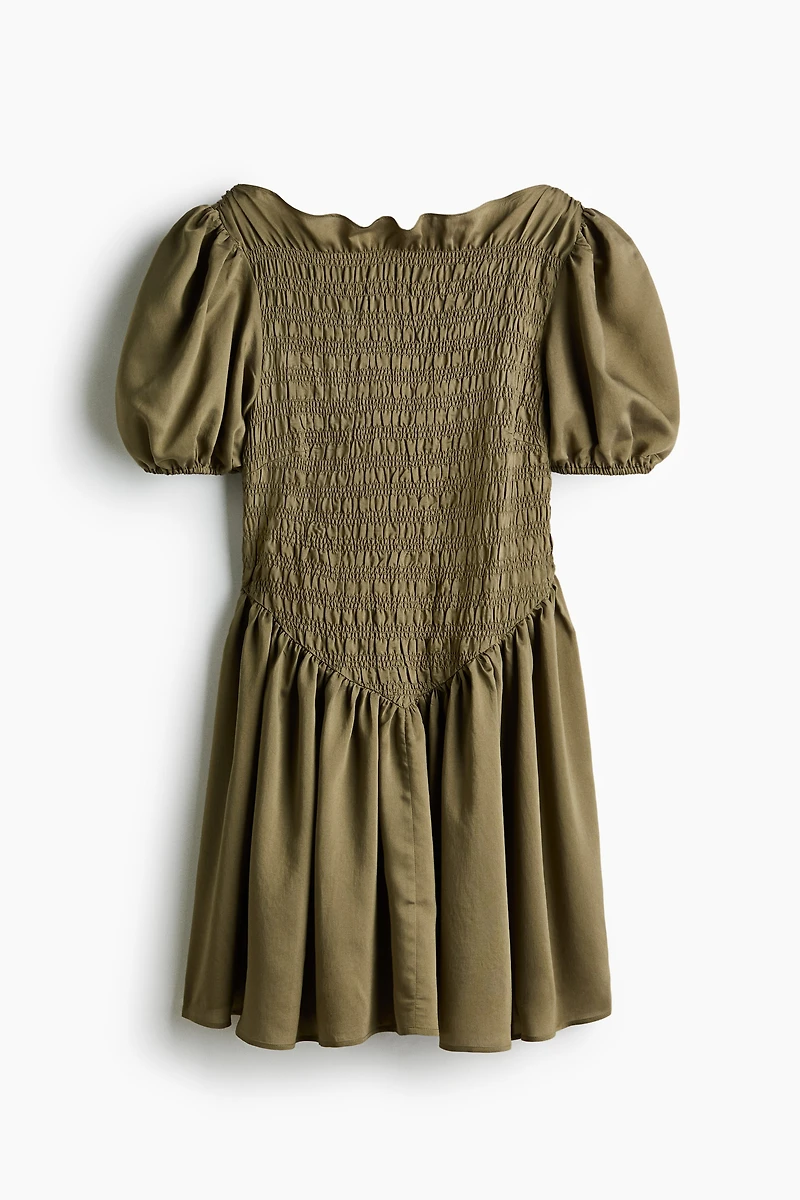 Smocked-Bodice Dress