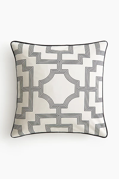 Housse de coussin en satin de coton