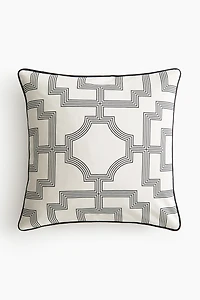Housse de coussin en satin de coton