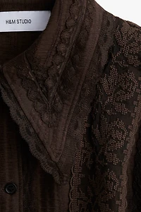 Robe chemise avec dentelle