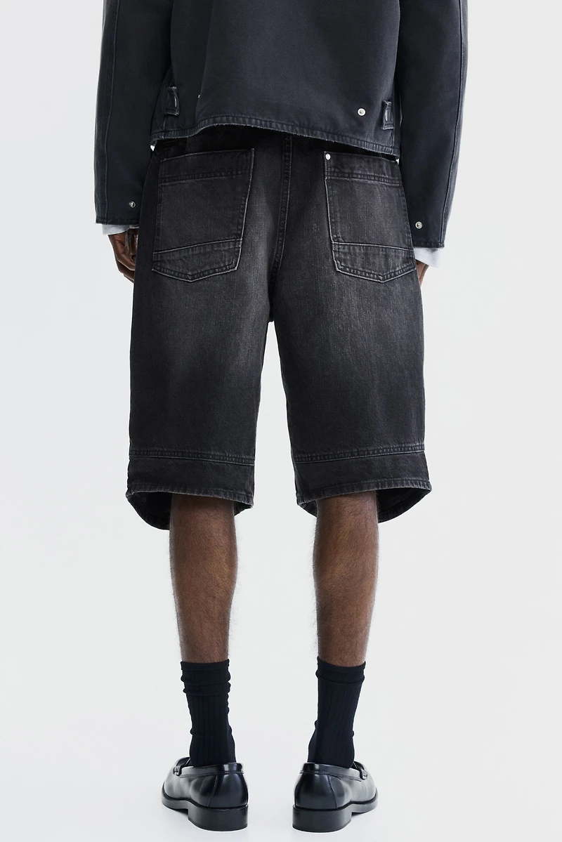 Super-Baggy Denim Shorts