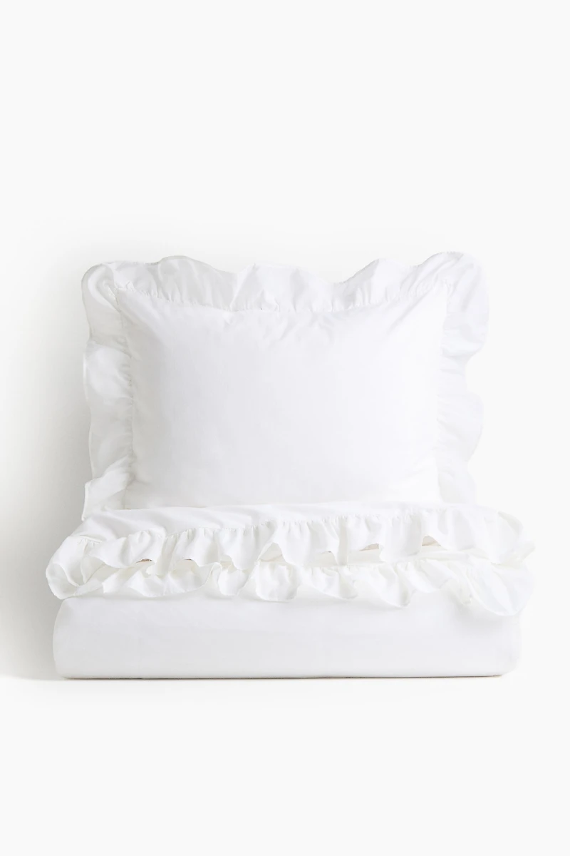 Flounced Single Duvet Cover Set