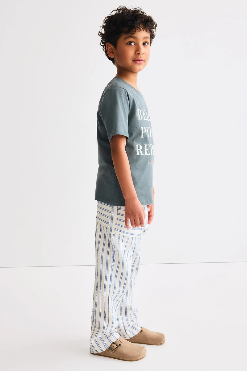 Pantalon à cordon en mousseline