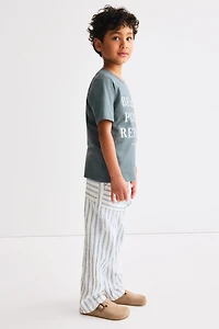 Pantalon à cordon en mousseline