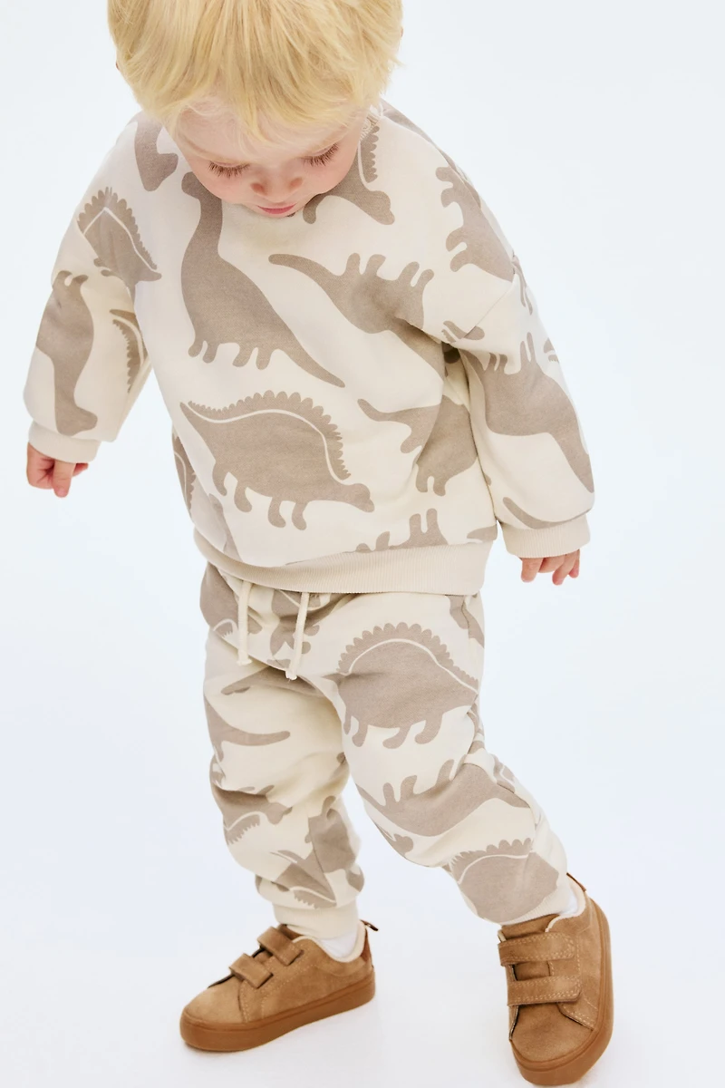 2-Piece Printed Brushed-Inside Sweatsuit