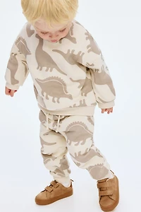 2-Piece Printed Brushed-Inside Sweatsuit