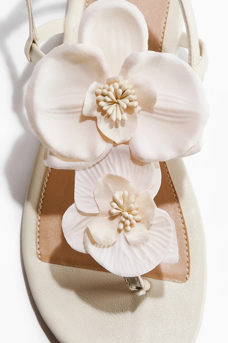 Appliquéd Strappy Sandals