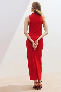 Robe maxi à effet drapé