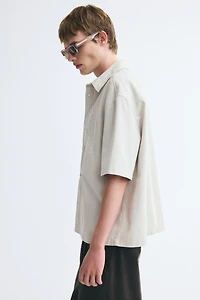 Relaxed-Fit Short-Sleeved Appliquéd Shirt