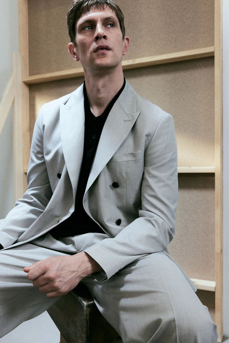 Regular-Fit Double-Breasted Jacket