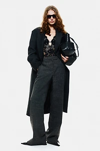 Wool-Blend Bootcut Pants