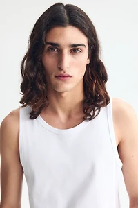 Slim-Fit Ribbed Tank Top