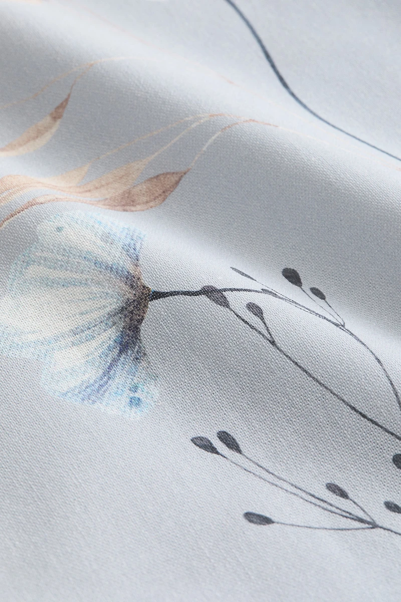 Printed Canvas Cushion Cover