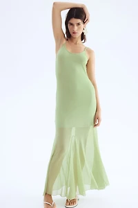 Robe à bretelles fines en filet