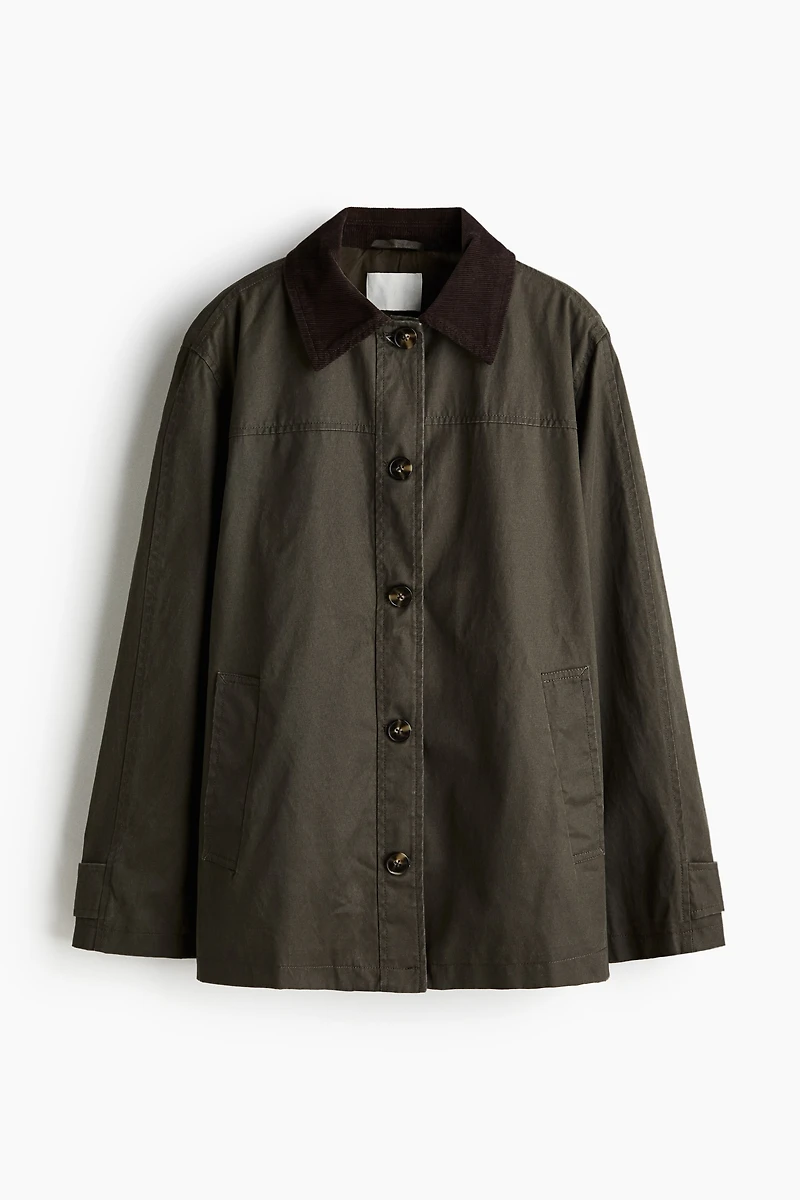 Jacket with Corduroy Collar