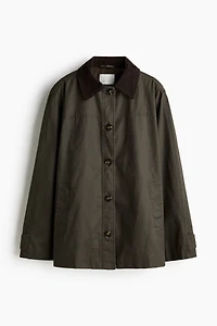 Jacket with Corduroy Collar