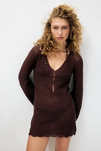 Pointelle-Knit Beach Dress