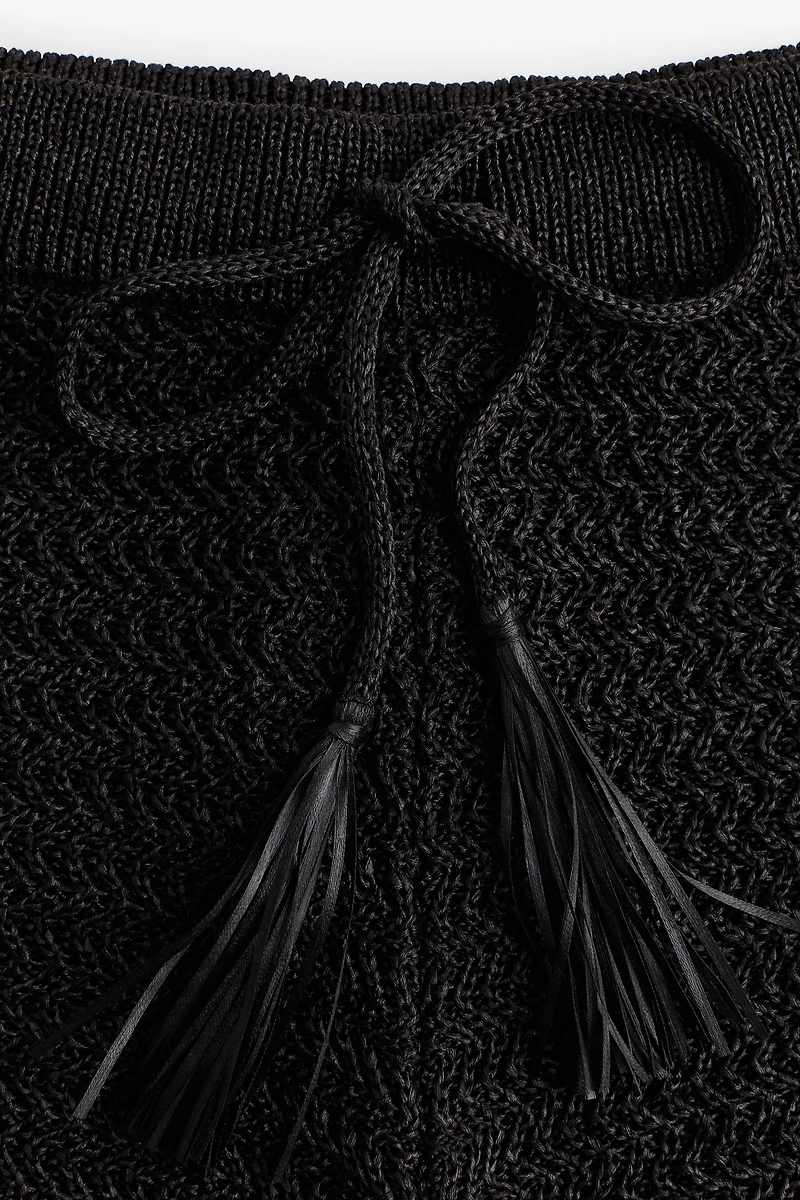 Raffia-look Mini Shorts