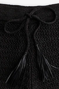 Raffia-look Mini Shorts