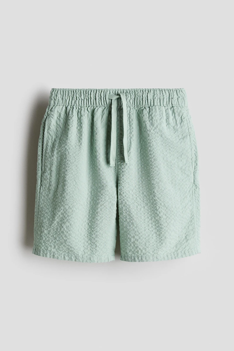 Cotton seersucker shorts