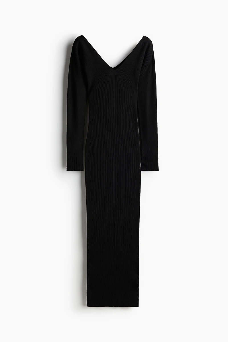 Rib-Knit Bodycon Dress