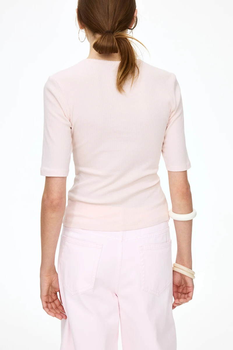 Pointelle Jersey T-Shirt