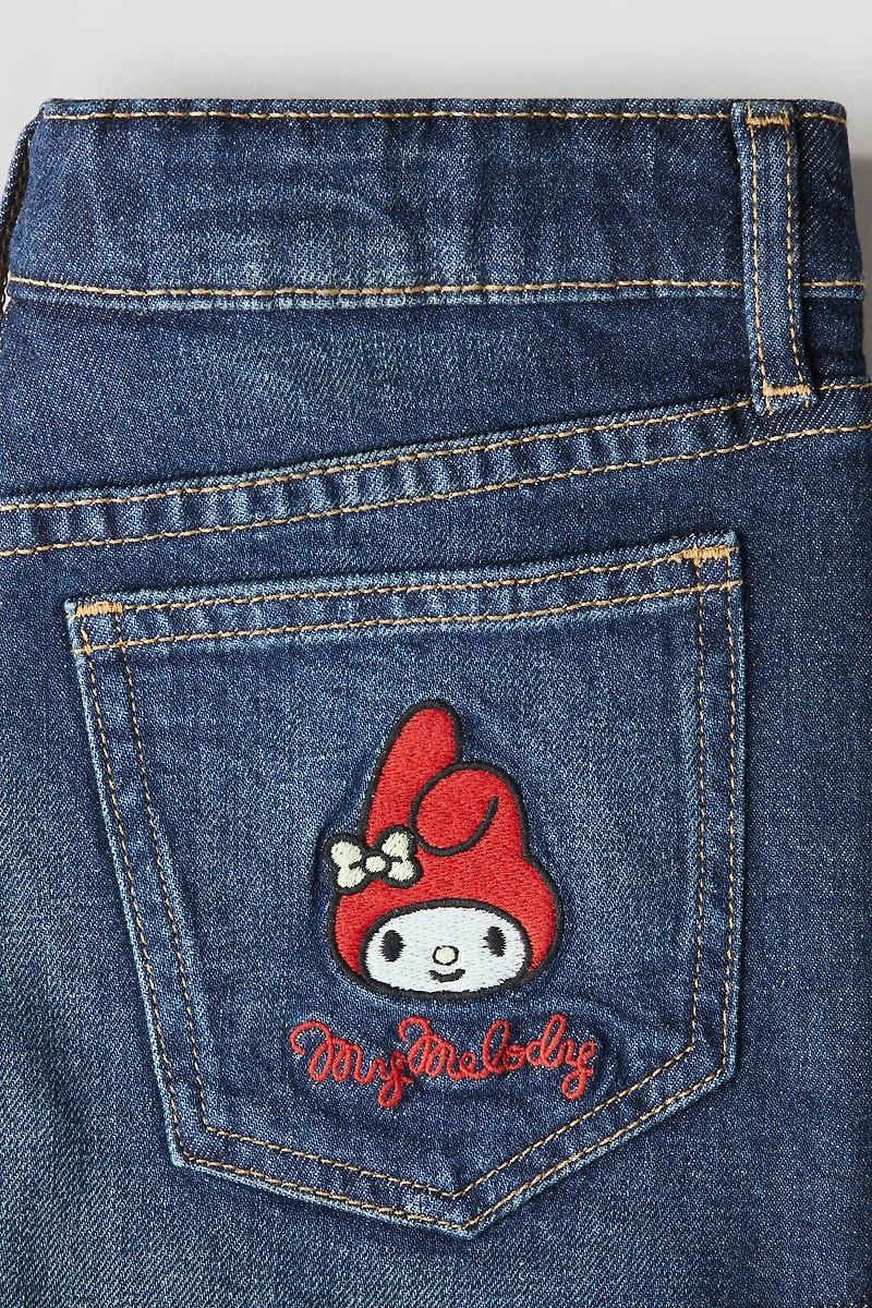 Embroidered-Detail Denim Shorts