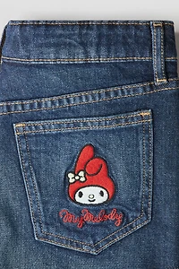 Embroidered-Detail Denim Shorts