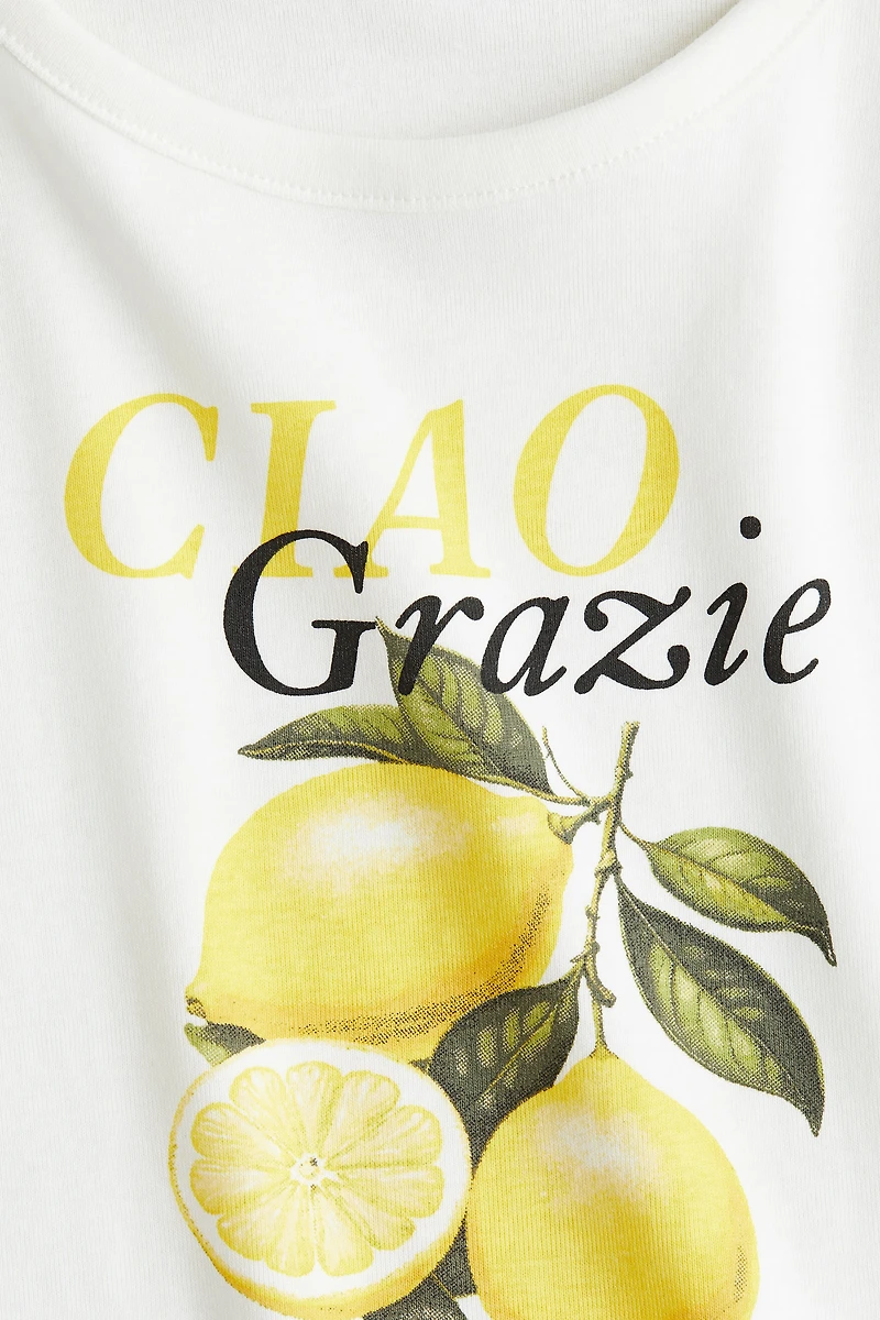 T-shirt en coton à motif imprimé
