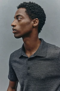 Slim Fit Wool Polo Shirt