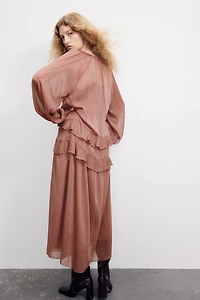 Robe longue en mousseline
