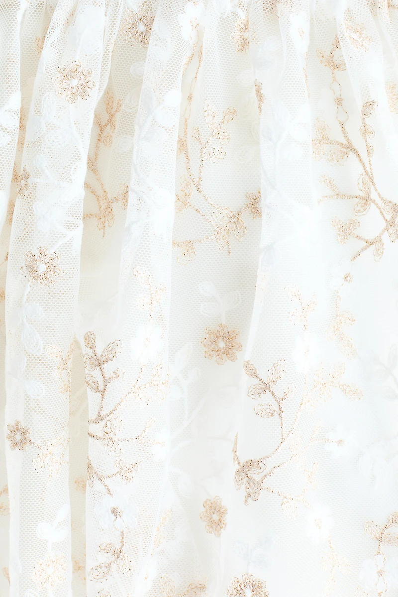 Embroidered Tulle Dress