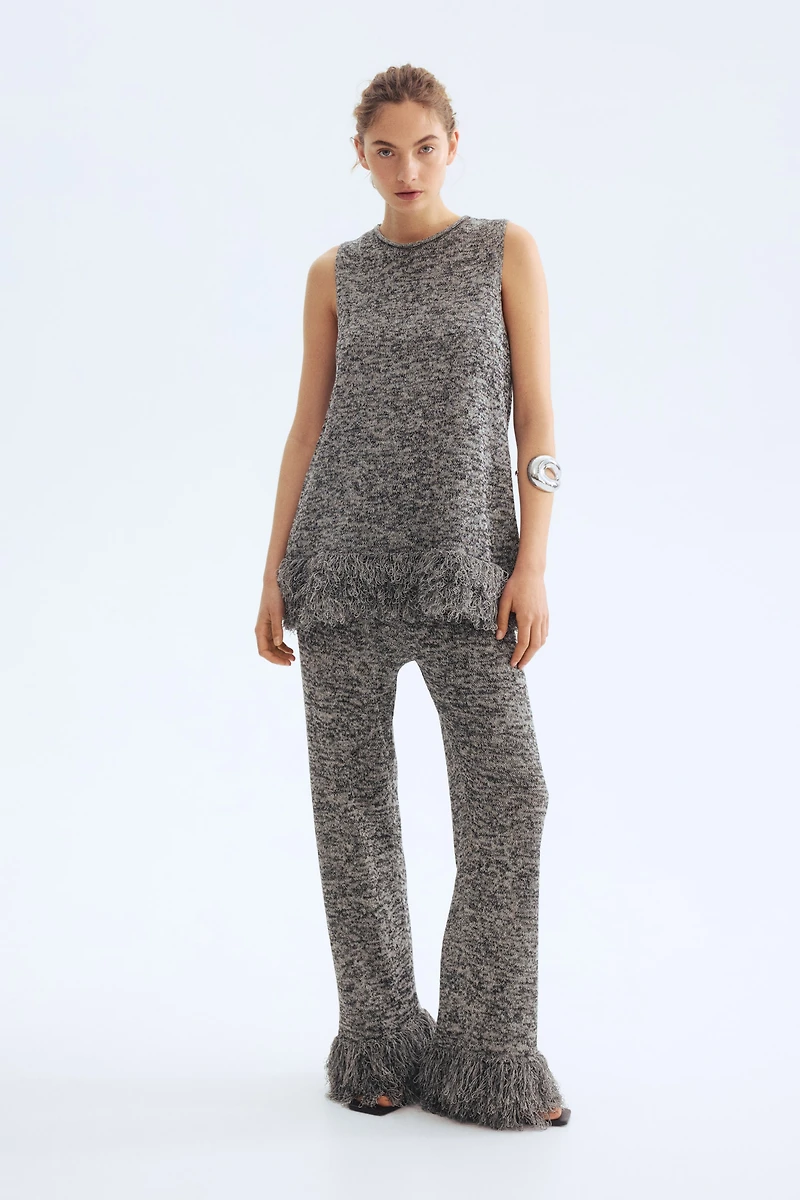 Haut en tricot avec franges