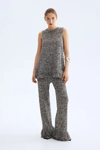 Haut en tricot avec franges