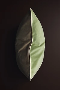 Piping-Detail Velvet Cushion Cover