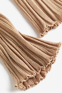 Rib-knit Mock Turtleneck Top
