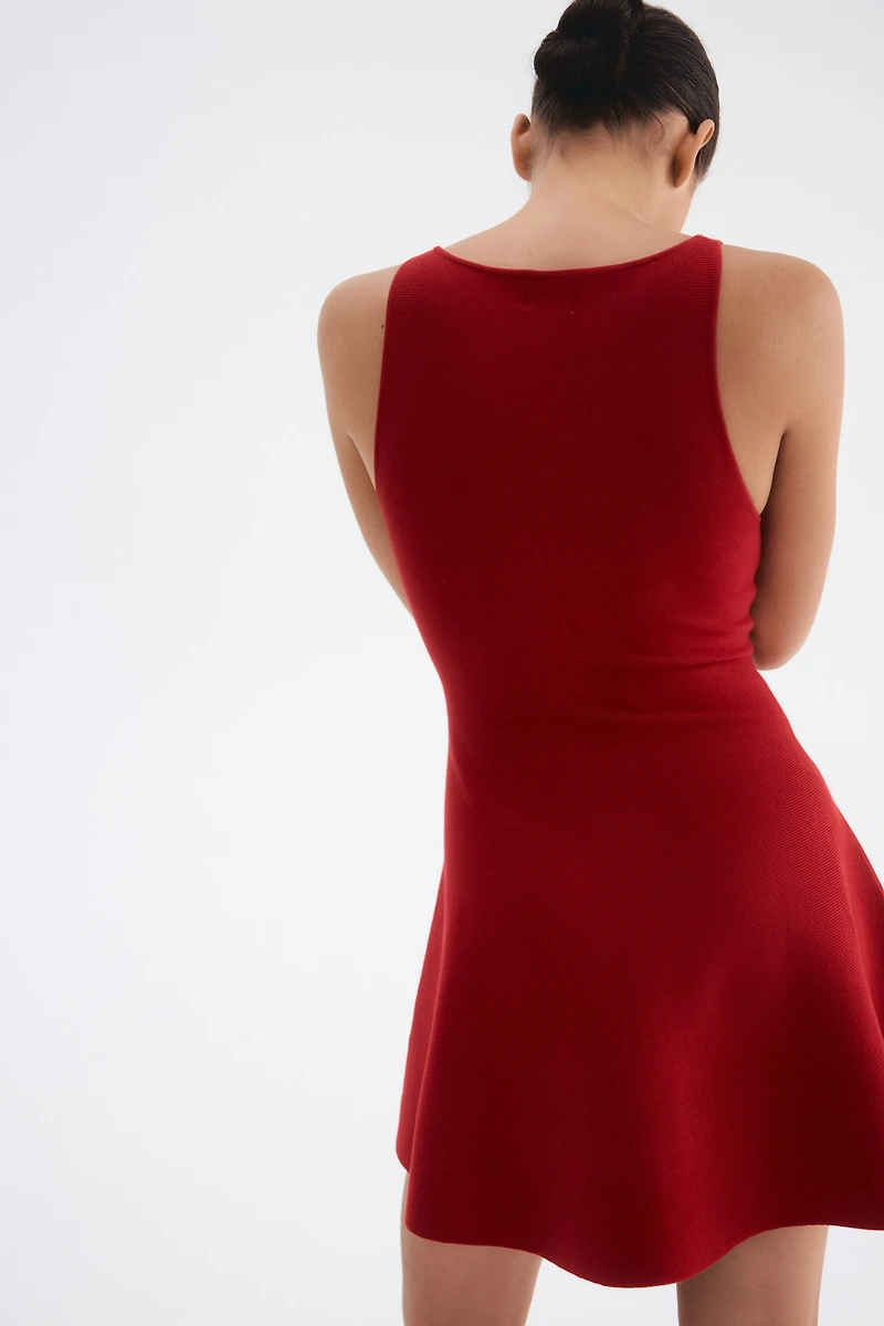 Robe en tricot côtelé