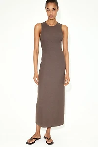 Rib-Knit Maxi Dress