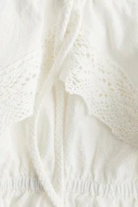 Lace-Trimmed Crop Top