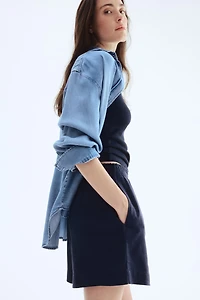 Linen-Blend Shorts