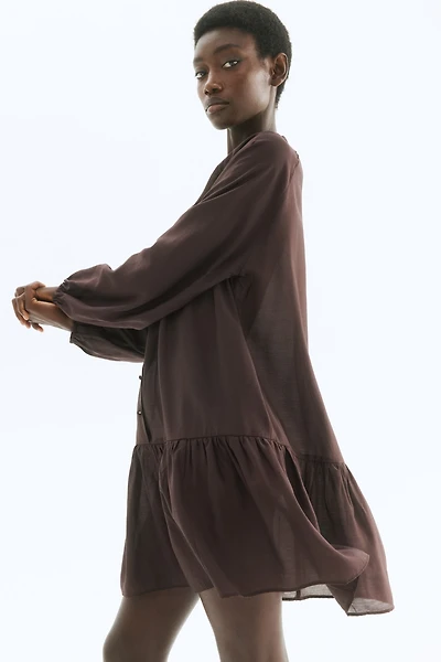 Button-Front Tunic Dress