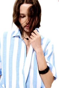 Oversized Linen-Blend Shirt