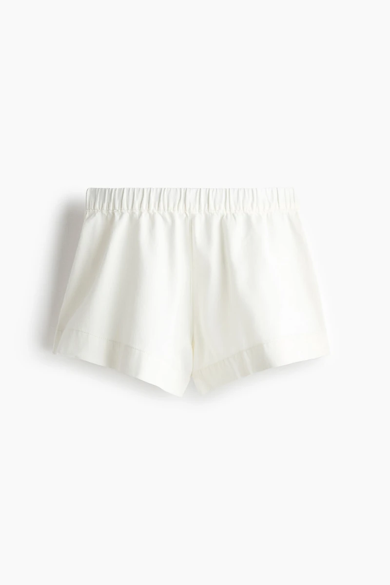 Short en denim avec taille élastique