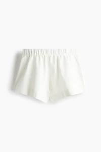Short en denim avec taille élastique